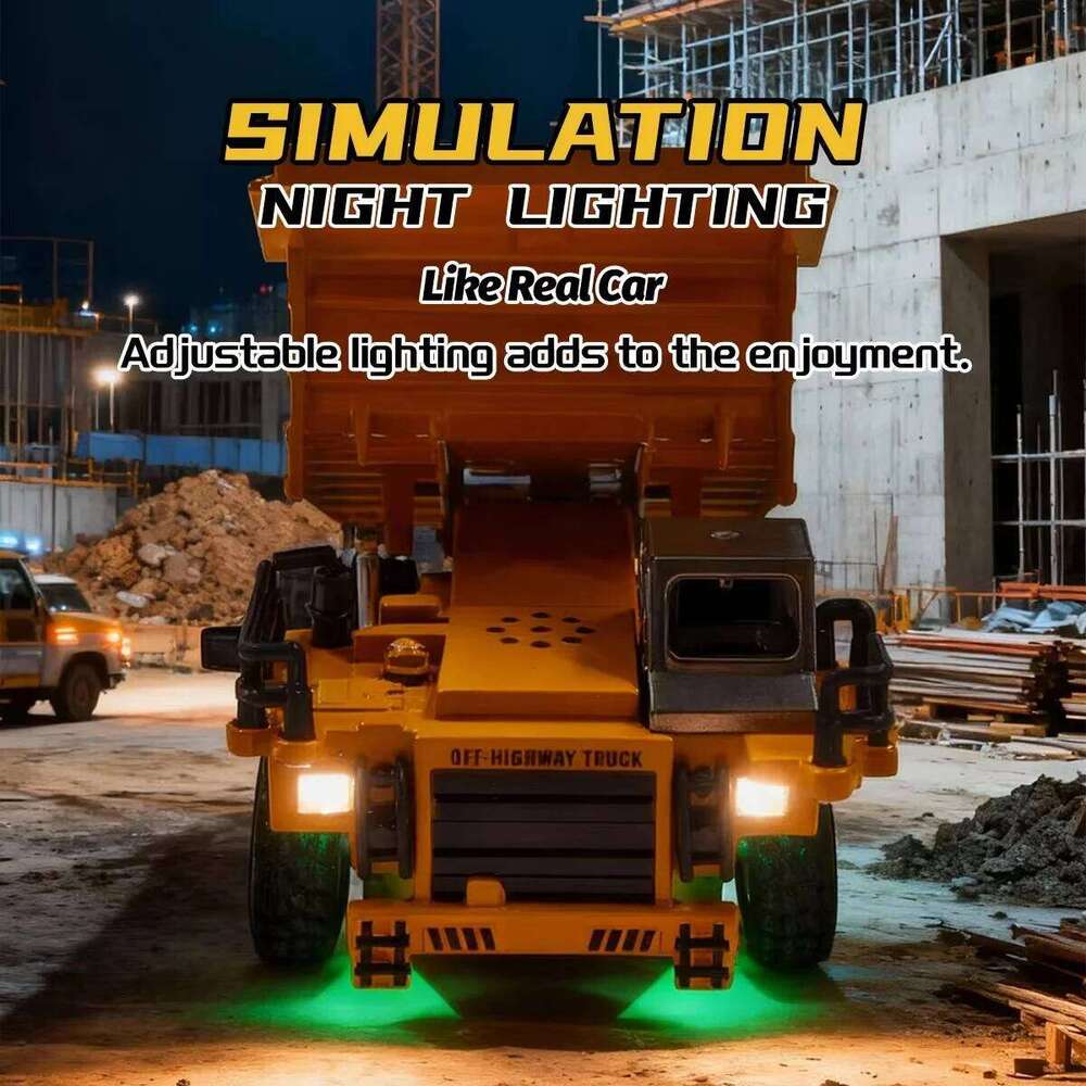 2025 new desktop engineering Dump truck 1:64 mini four-wheel drive drift full proportion remote control car Y260131