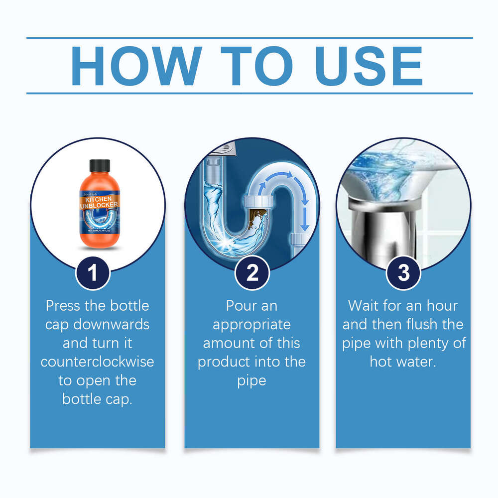 Jue-Fish Unblocker Sink Drain Kitchen Toilet Pipe Odor Cleaner S260202