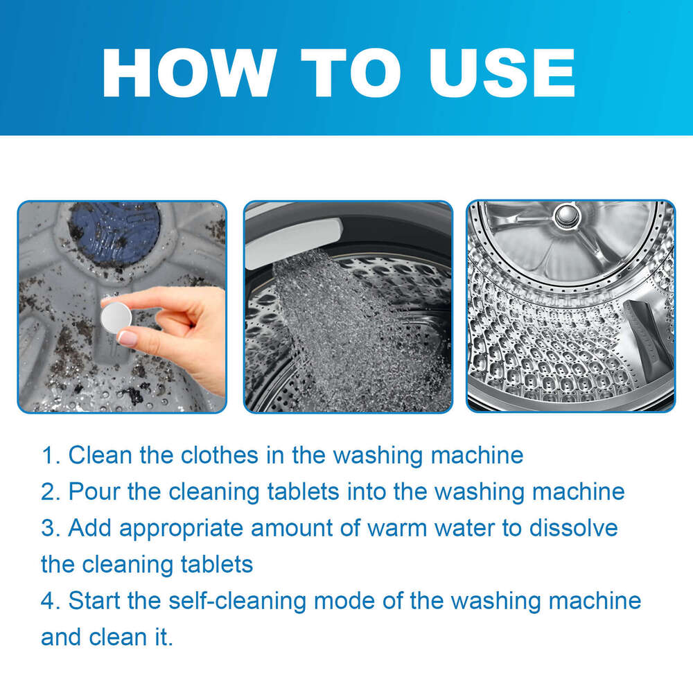 Jue-Fish Cleaner Washing Machine Drum Fully Automatic Roller Type Inner Tank Dirt Removal Cleaning Tablets S260202