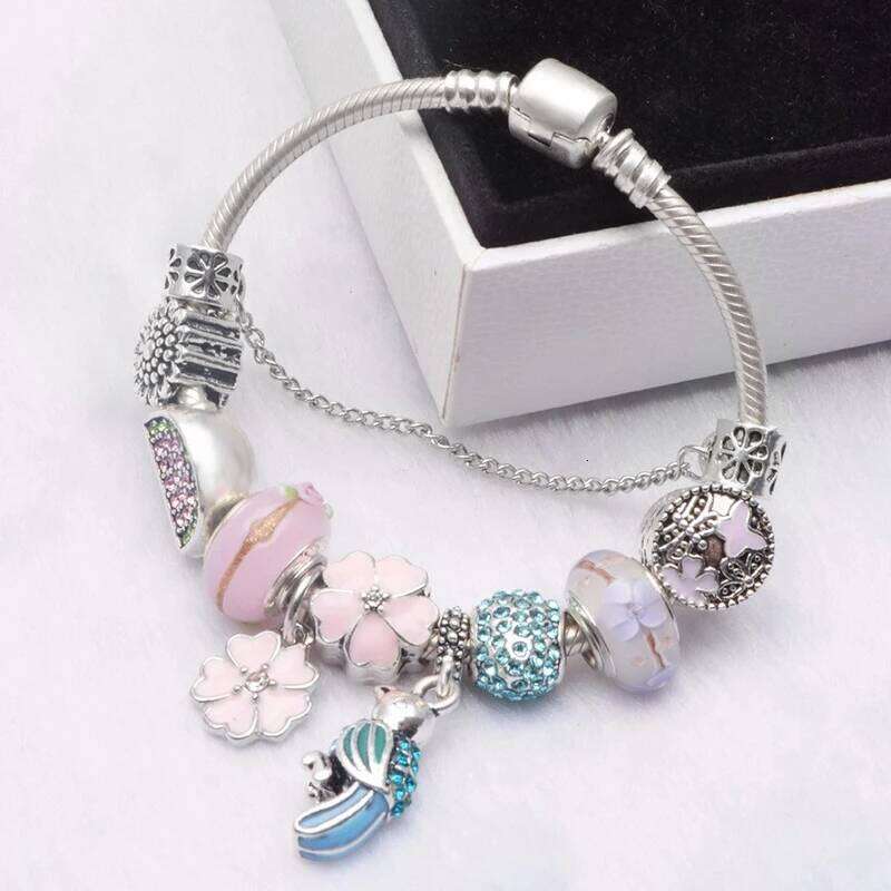 41 Styles Classic Brand Charm Bracelets With DIY Crystal Heart Beads Bracelet Pulseira For Women Jewelry Gift Dropshipping H260202