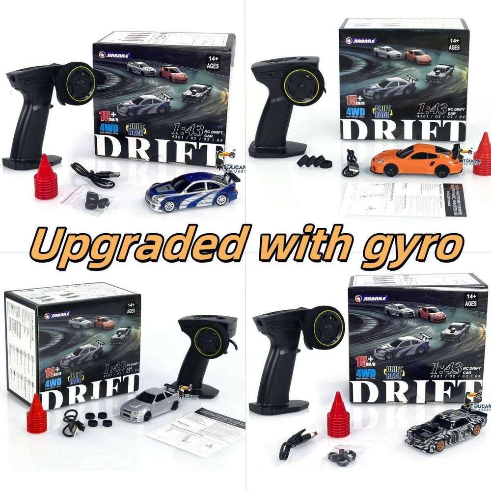 Gifts 1/43 with Gyro Upgraded Ver 2.4G Remote Mini Drift Race Car 4WD Radio Control RC Toys Traffic Cones Y260131