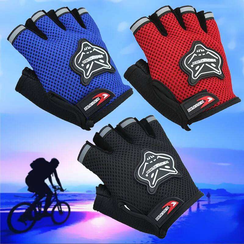 Adult And Kids Bike Half Finger Breathable Anti-slip Sports Riding Cycling Sporting Gloves For Sport One size XJ260202