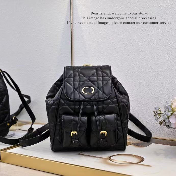 Top Designer Bag Spring 2026 New Leather Quilted Multi Pocket Design Elegant Large Capacity Backpack Fashion Women's Backpack Luxury Bag