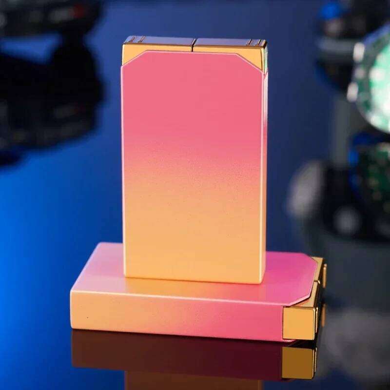 New Dual Fire Straight Into Open Blue Flame Butane Gas Lighter Cigarette Accessories W260202