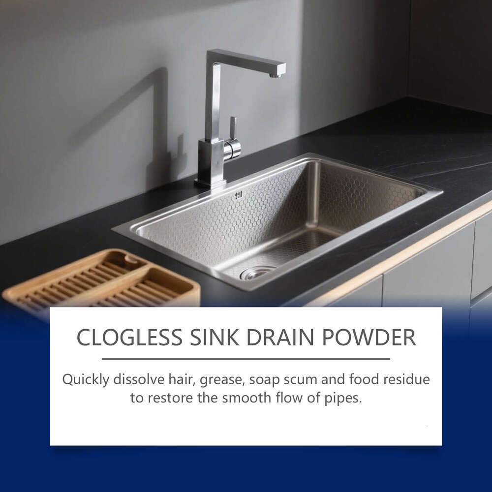 Jakehoe Powder Kitchen Sink Drain Bathroom Pipe Various Clog Cleaning Dissolver S260202