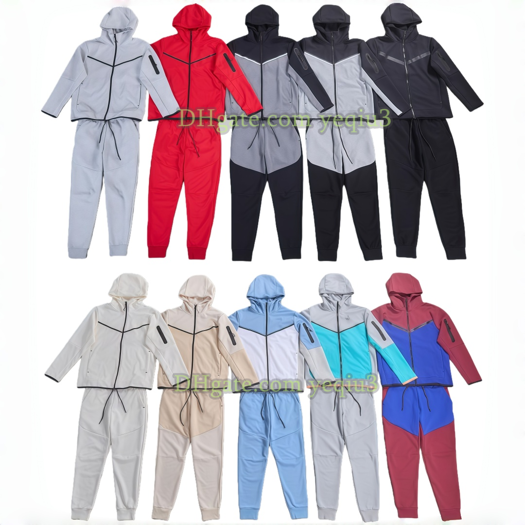 Tech Fleece Designer Tracksuit Men Hoodie Jogger Pants Set Asian Size Reflective kit Streetwear Sportswear Lightweight Fleece Running Daily Wear Unisex