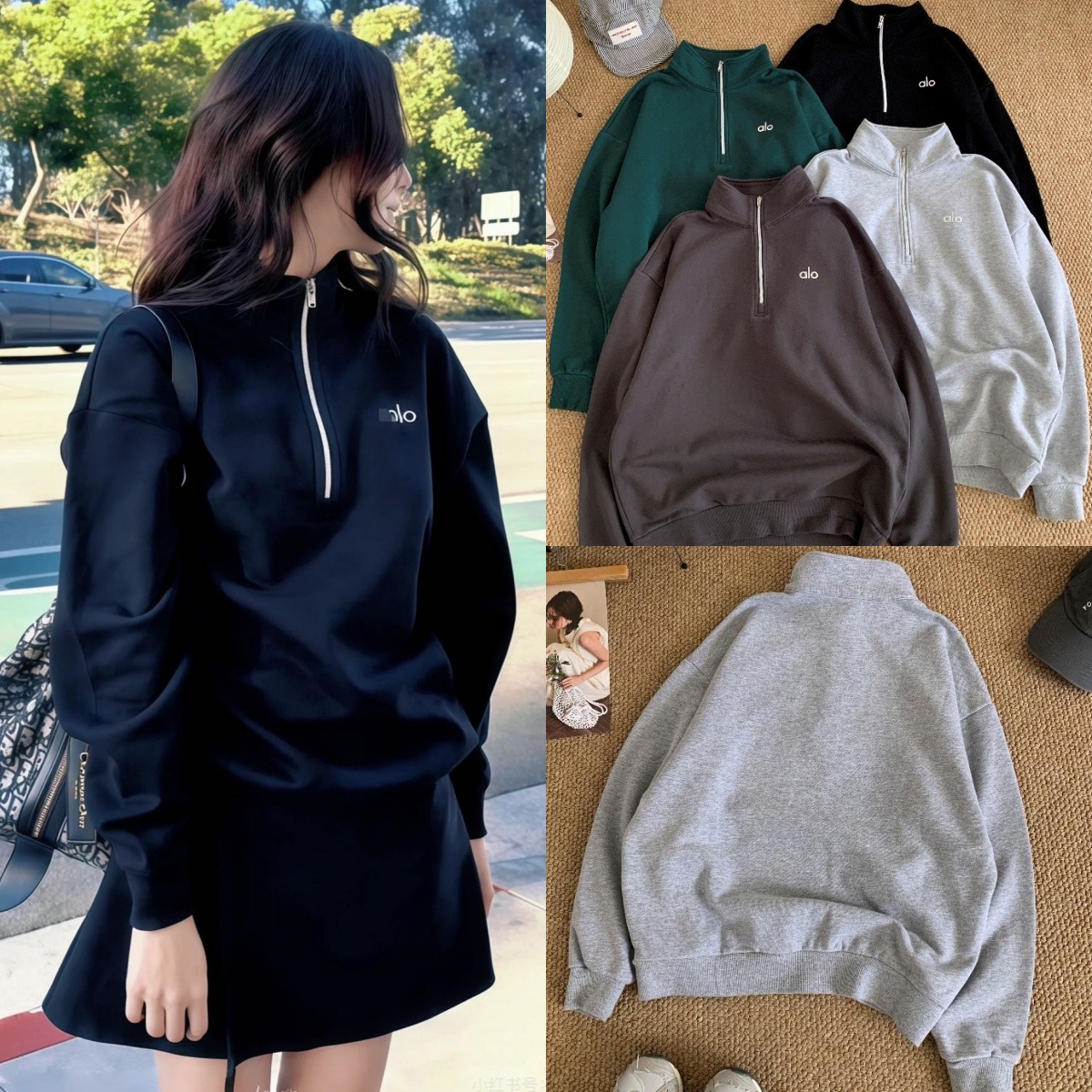 Women Men Yoga Sets Designer Quarter 1/4 Zipper Sweatshirt Sweatpants Pullover Hoodie Jacket Pullover Yoga Full Zip Crew Neck Wide Leg Pants Sports Cl