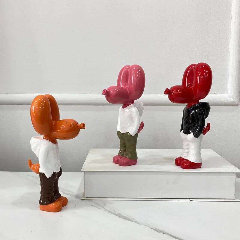 Resin Pocket Balloon Dog Doll Street Trend Art Statue Home Office Desktop Indoor Wine TV Cabinet Decoration Y260202