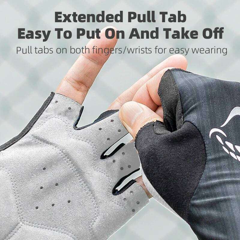 ROCKBROS Bicycle Half Finger Shockproof Anti-Slip MTB Road Bike Shorts Gloves Breathable Cycling Equipment XJ260202