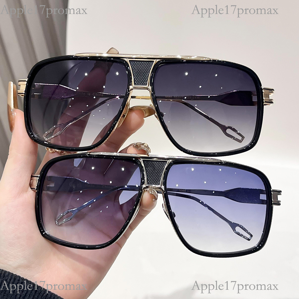 Luxury Brand Designer European And American Fashion Retro Metal Women's Large Frame Trendy Personality Toad Glasses Round Face Sunglasses High-en