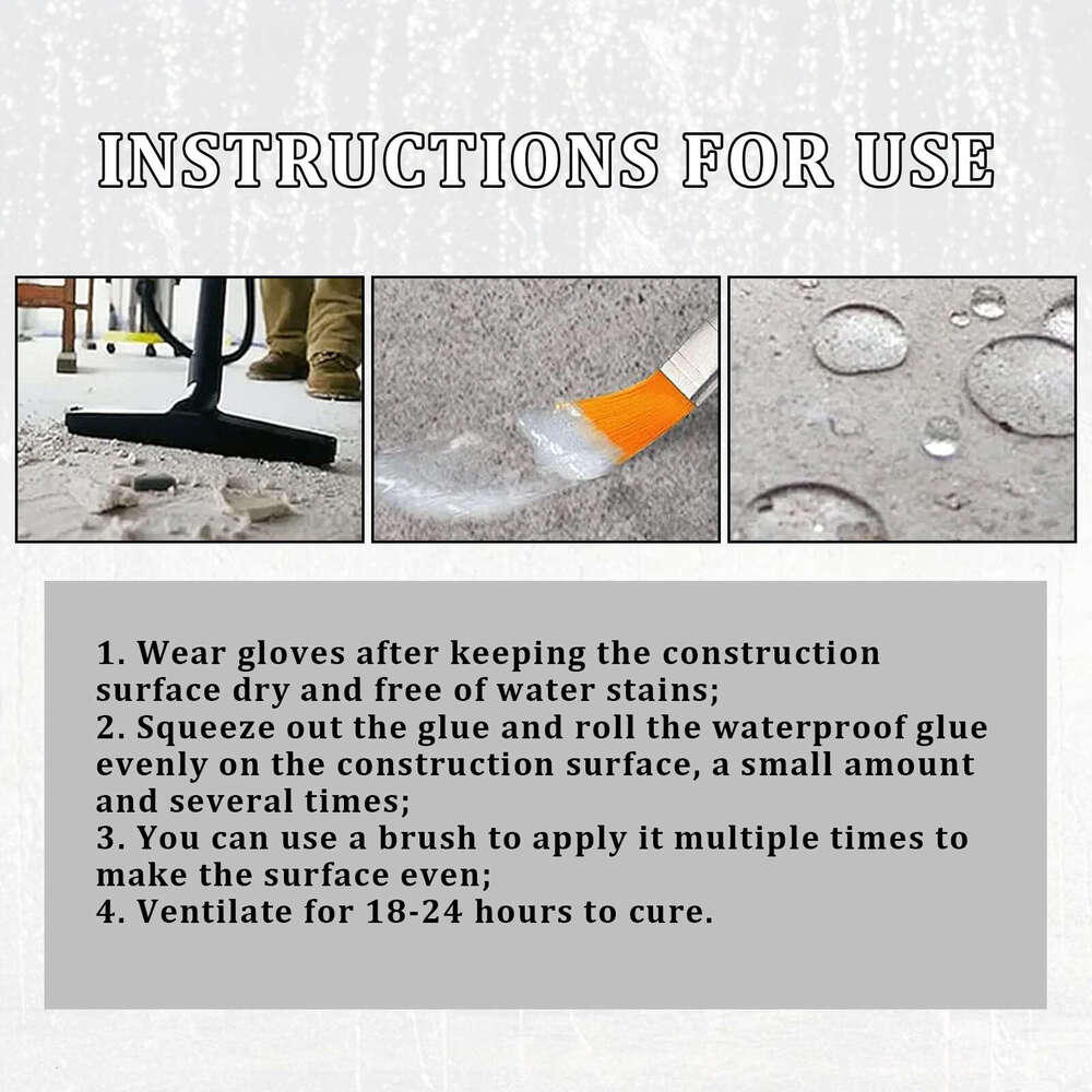 Type Glue Home Leak Repair Comes with Roller Brush Wear-Resistant Exterior Wall Waterproof Coating S260202