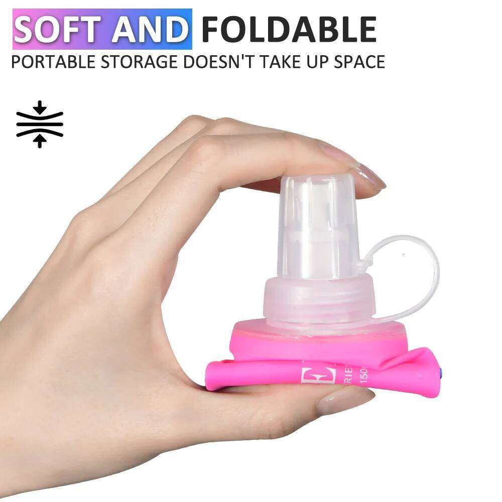 150ml TPU Outdoor Sport Folding Soft Flask Drink Bottle for Running Camping Hiking Bicycle Fitness Water Bag Z260202