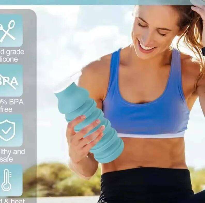 Collapsible Water - Retractable Silicone Cup, BPA-Free Portable Bottle for Travel & Sports Z260202
