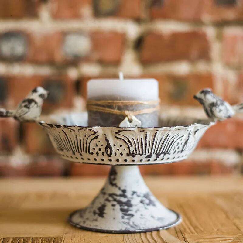 Creative Bird Feeding Basin Gardening Holder Decorative Ornaments Retro and Old European Style Candle Supplies Y260131