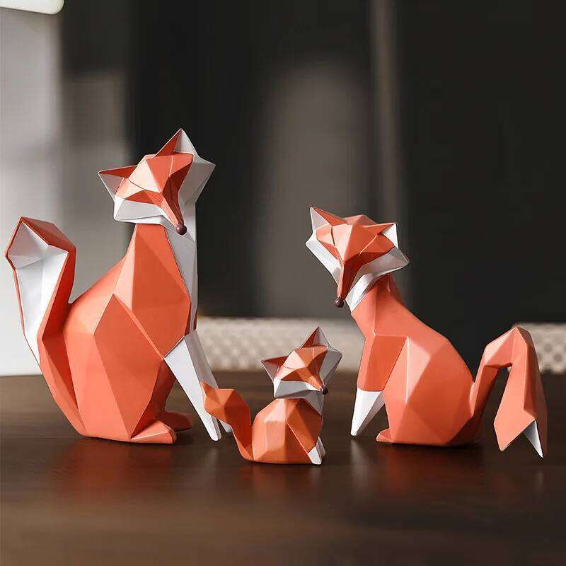 Fox Light Luxury Baubles Modern Simple Home Resin Crafts Room Animal Table Decoration Y260202
