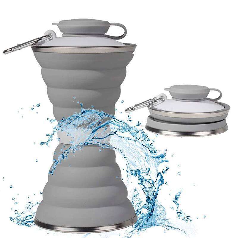 500ML Silicone Bottle Cup Foldable Leak Proof Portable Sports Water Bottles For Outdoor Travel Gym Hiking Reuseable Z260202