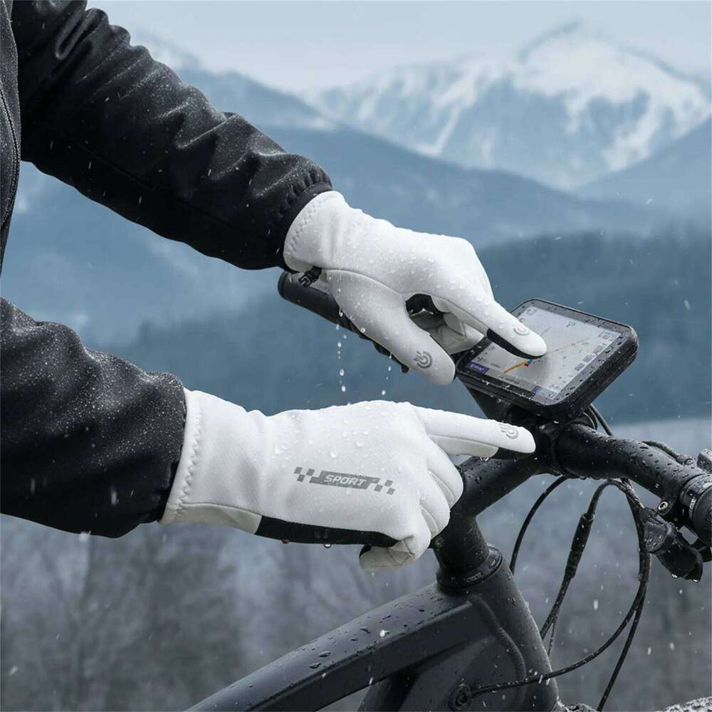 Mwn/Women Winter Cycling Touch Screen Motorcycle Mittens Windproof Outdoor Sports Riding/Running/Hiking Gloves XJ260202