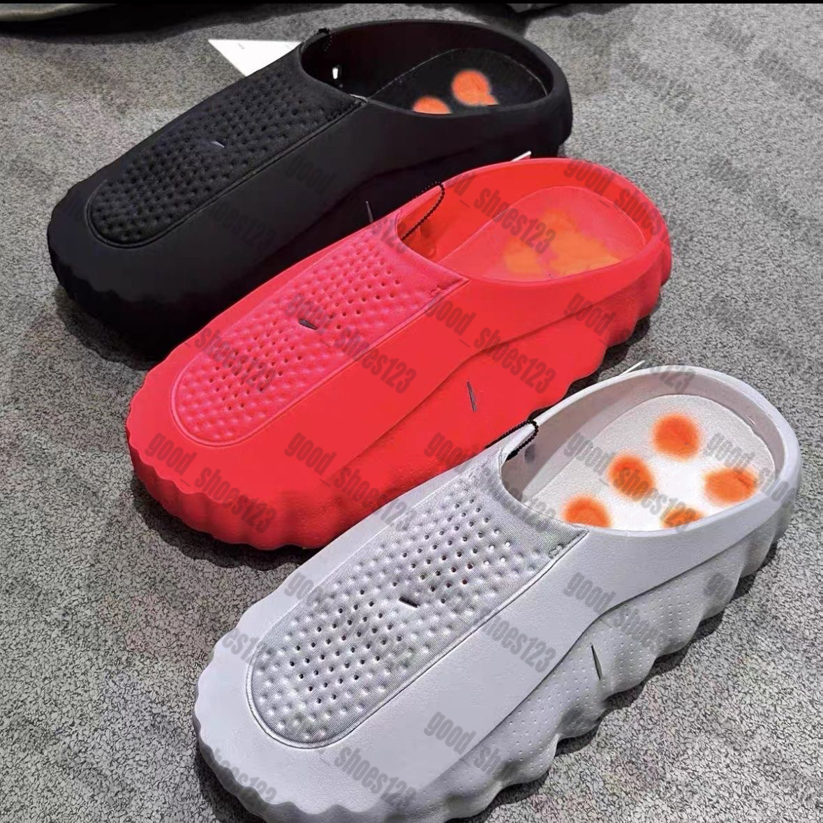 Designer Mind 001 Slide Slides Mind 001 Slippers Soft Rubber Tech Comfortable Sandals Mules Clog Black Red Bone Light Smoke Grey Men Women Summer Shoes