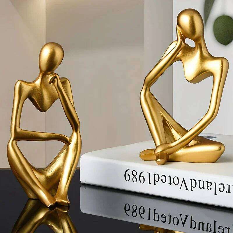 Modern Nordic Abstract Thinker Statue Resin Figurine Office Home Decoration Desktop Decor Crafts Art Mini Sculpture Accessories Y260202