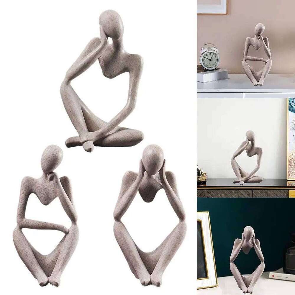 Nordic Abstract Thinker Statue Resin Figurine Office Home Decoration Desktop Decor Handmade Crafts Art Sculpture Y260202
