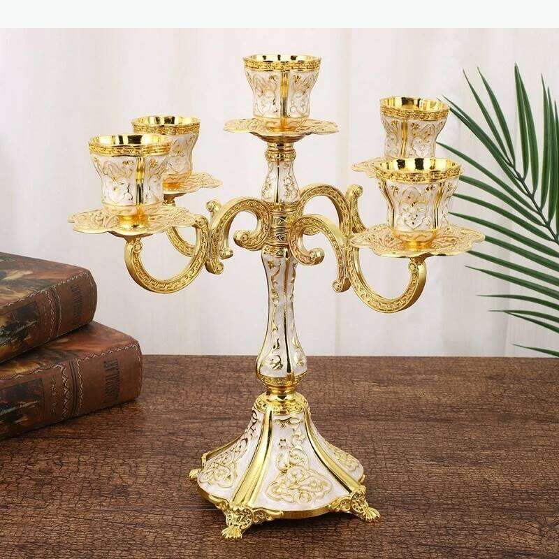 Retro Zinc Alloy Multi Candle Rack Wedding Decoration Candlestick Candlelight Dinner Candles Stand Y260131