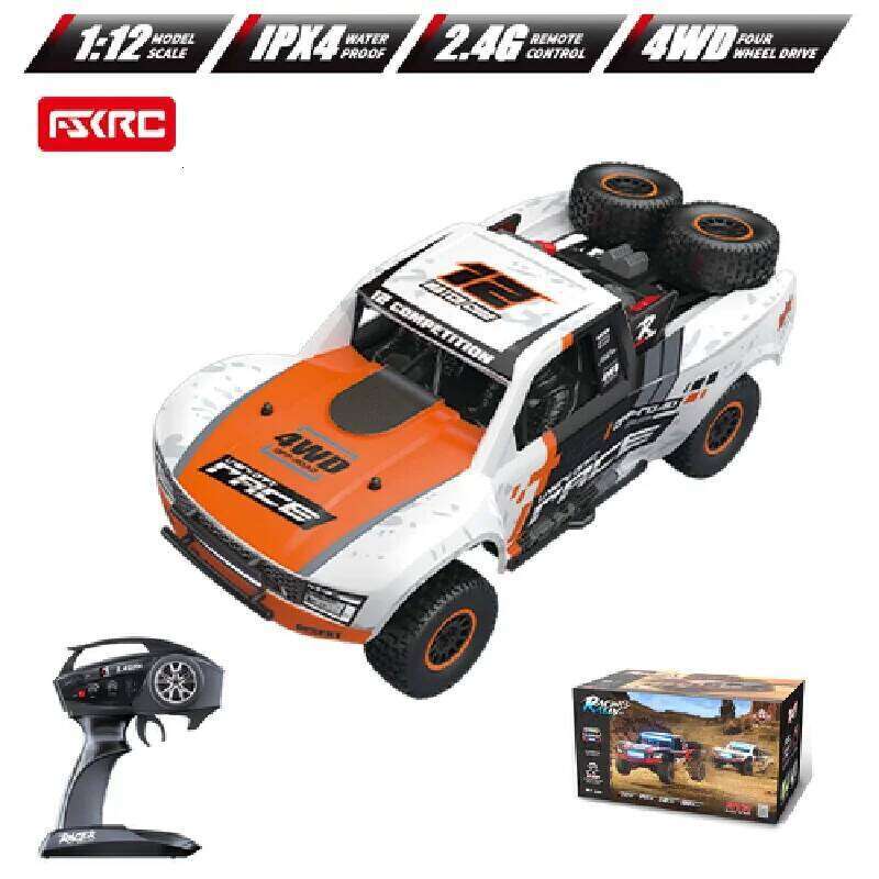 HB Car HB-RD1201 1:12 4WD Drift Short Course Truck with LED Lights, Cruise Control, Gyroscope RC Toy for Kids and Adults Y260131