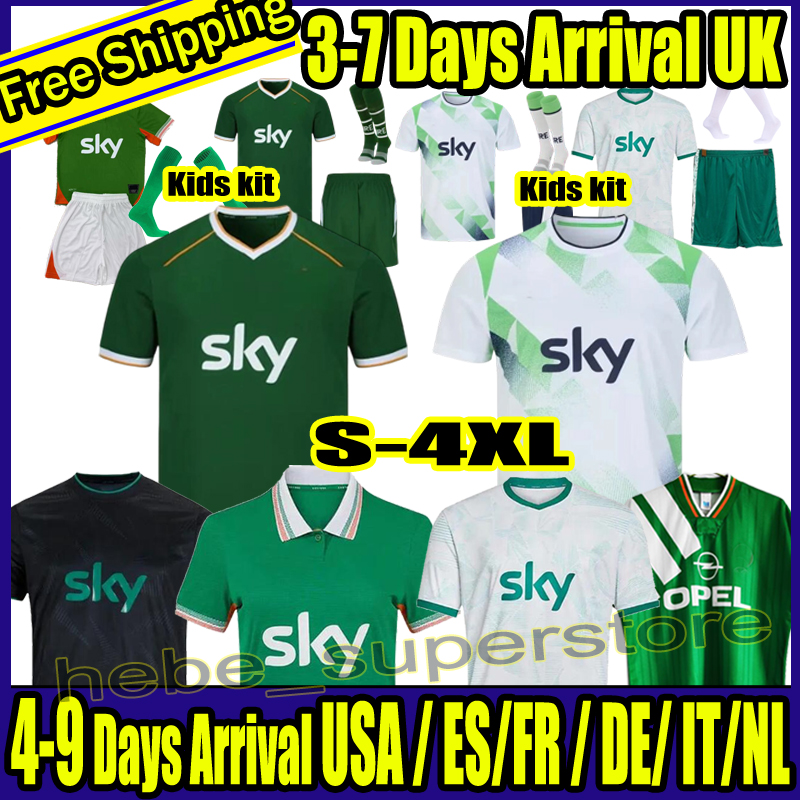 S-4XL Ireland Soccer Jersey 2025 2026 2027 football shirts Thailand 25 26 27 home away 3rd green white football topS soccer kits me kids sets RETRO VINTAGE 90 92 KIT