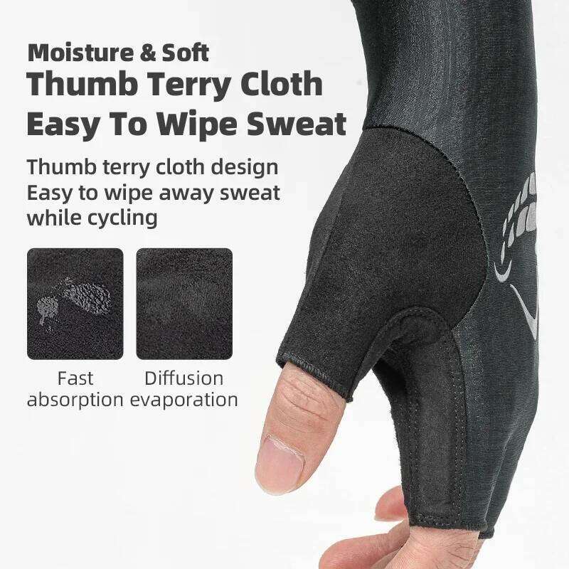 ROCKBROS Bicycle Half Finger Shockproof Anti-Slip MTB Road Bike Shorts Gloves Breathable Cycling Equipment XJ260202