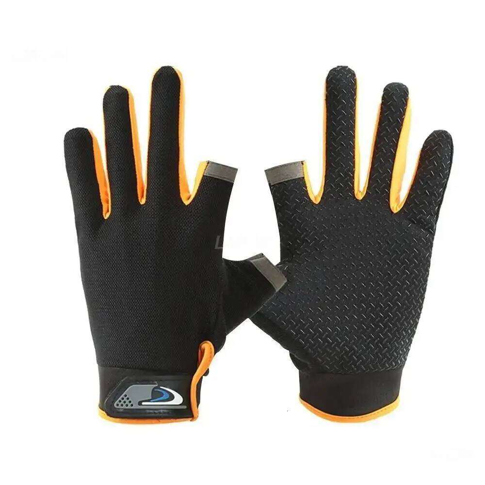 Sun Protection Fishing Protect Hand Anti-slip Two-finger Sports Moisture-wicking Bicycle Riding Gloves Outdoor XJ260202
