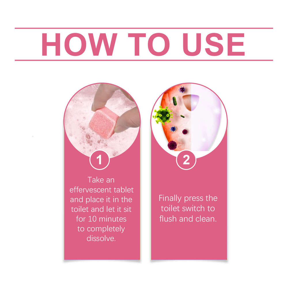 Jue-Fish Cleaning Effervescent Tablets Household Bathroom Deodorizing Descaling Stain Removal Toilet Cleaner S260202