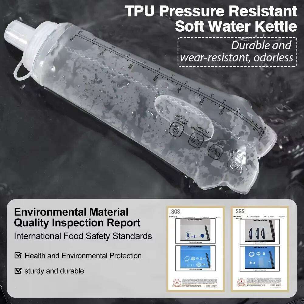 NEWBOLER TPU Folding Soft Flask Outdoor Sport Bag Collapsible Water Bottle Running Camping 300ml 500ml 700ml Z260202