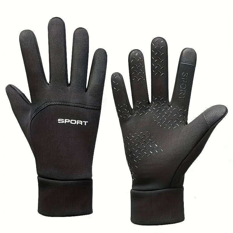 Winter Gloves, Suitable for Running, Cycling, Driving, and Hiking - Windproof, Cold Proof, Warm, Knitted Polyester, Non Slip XJ260202