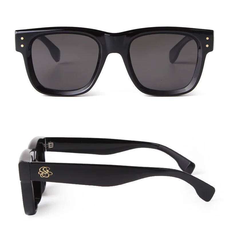 Trendy Classic Rivets Tortoiseshell Square Sunglasses Women Brand Designer Luxury Oversized Frame Sun Glasses Men Shades Eyewear H260202