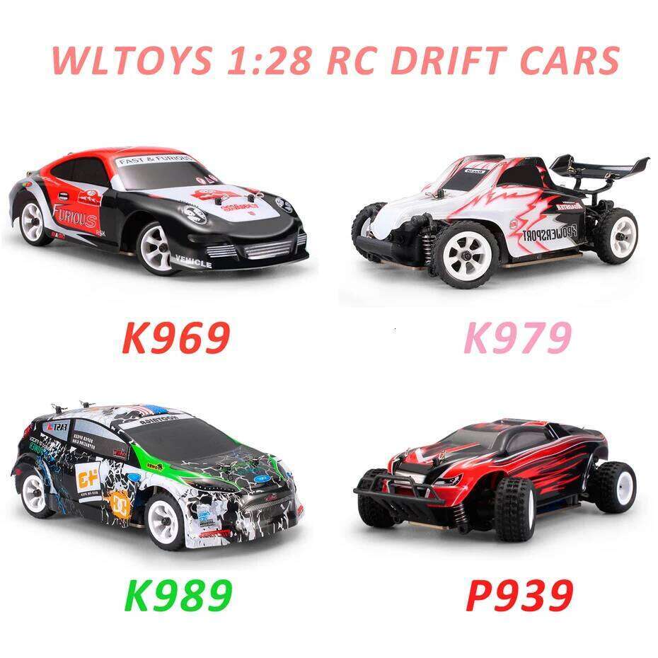 30KM/H Wltoys 1:28 RTR RC 2.4G 4WD 4 Channels Drift Racing K969/K989 For Selection Remote Control Car Y260131