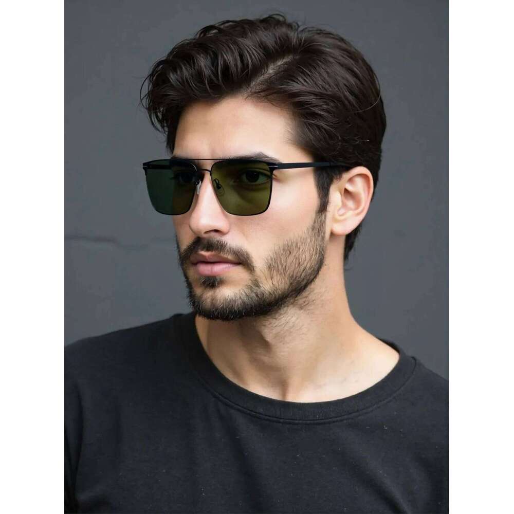 New Trendy Sunglasses Stylish Rectangular Frames And Metal Construction Suitable For Men With UV400 Lenses 5135 H260202