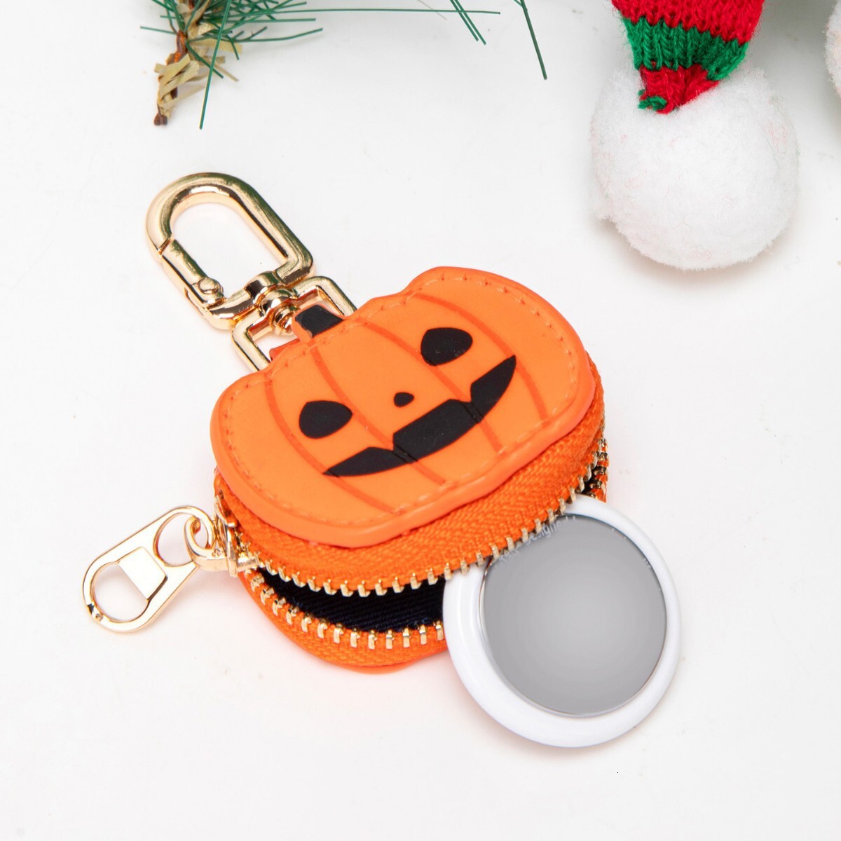 Bag Charm Key Chain Purse Accessory 3D Pumpkin Pendant Keychain Fashion Exquisite Mini Bag Charm Personalized Creative Halloween Gift