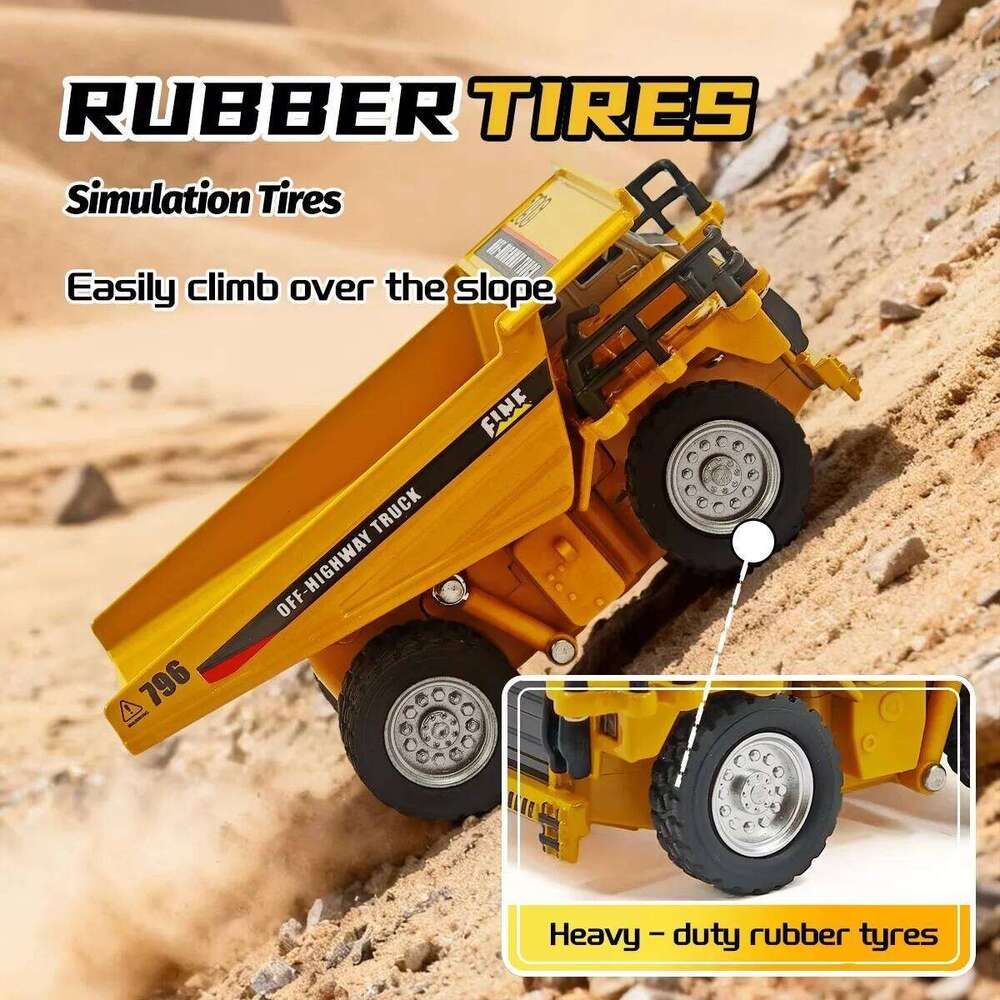2025 new desktop engineering Dump truck 1:64 mini four-wheel drive drift full proportion remote control car Y260131