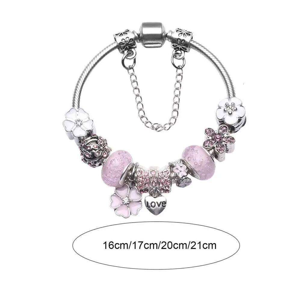 Women Bangle Multi Flower Clover Pendant Secure Closure Rhinestone Decor Alloy Adjustable Bracelet Prom Dating Work Wrist Jewelr H260202