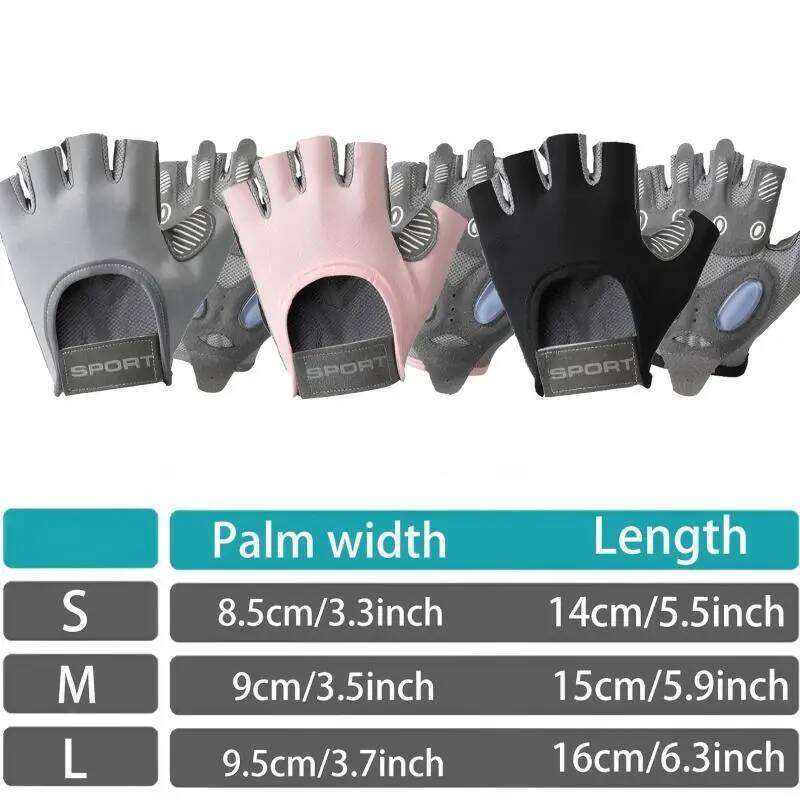 1 Pair Sports Fitness Glove Gym Body Building Training Weight Lifting Exercise Slip-Resistant Gloves for Women Men Yoga gloves XJ260202