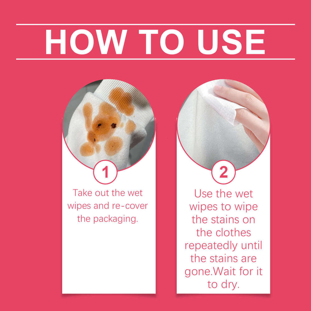 Jakehoe Clothes Wipes Grease Removal Gentle Cleaning Whitening Color Protection Stain Remover S260202