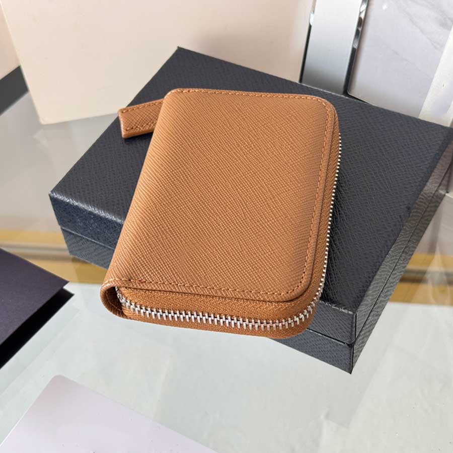 Zipper wallet men storage wallet Genuine leather credit card holder top mirror quality cardholder women luxury designer bag mini silver gold accessories purse