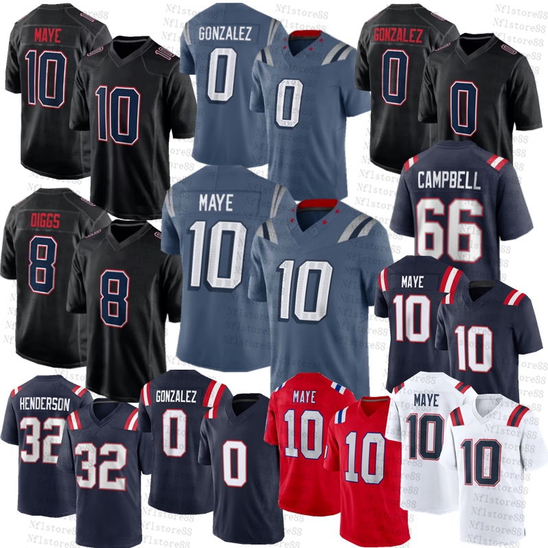 2026 New Drake Maye Christian Gonzalez Stefon Diggs Football Jersey Will Campbell TreVeyon Henderson Tom Brady Mike Vrabel Kayshon Boutte Stevenson