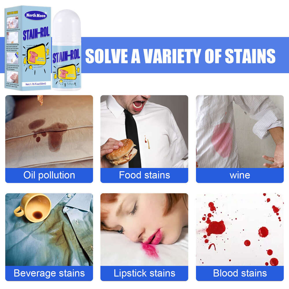 White Clothes Dry Cleaning Roller Cleaner Portable Fabric Stain Remover Removes Various Stains S260202
