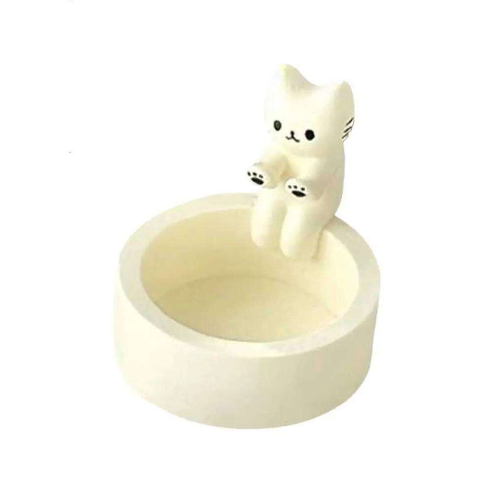 Animal Candle Holder Funny Wax Tealight Tray Cartoon Cat Centerpiece for Living Room Bedroom Desk Fireplace Y260131
