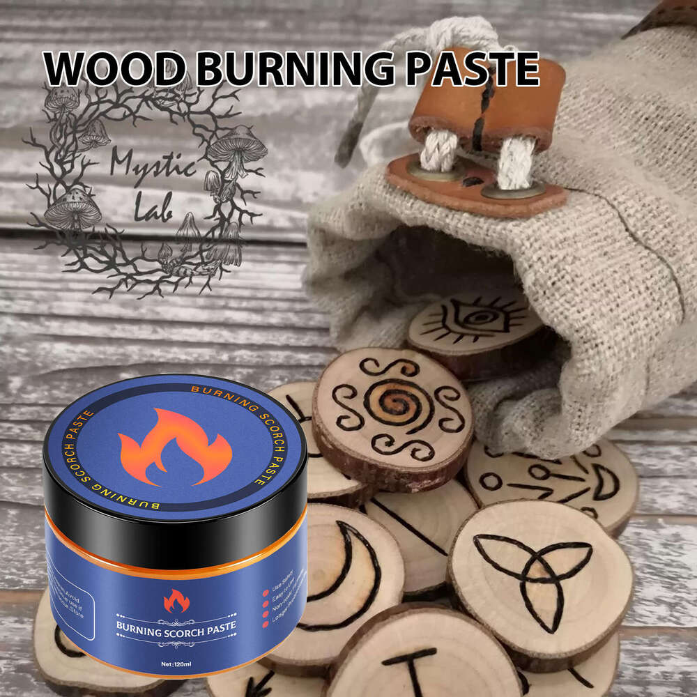 Burning Outdoor Pyrography Wood Leather Canvas Paper Combustion Aid Paste S260202