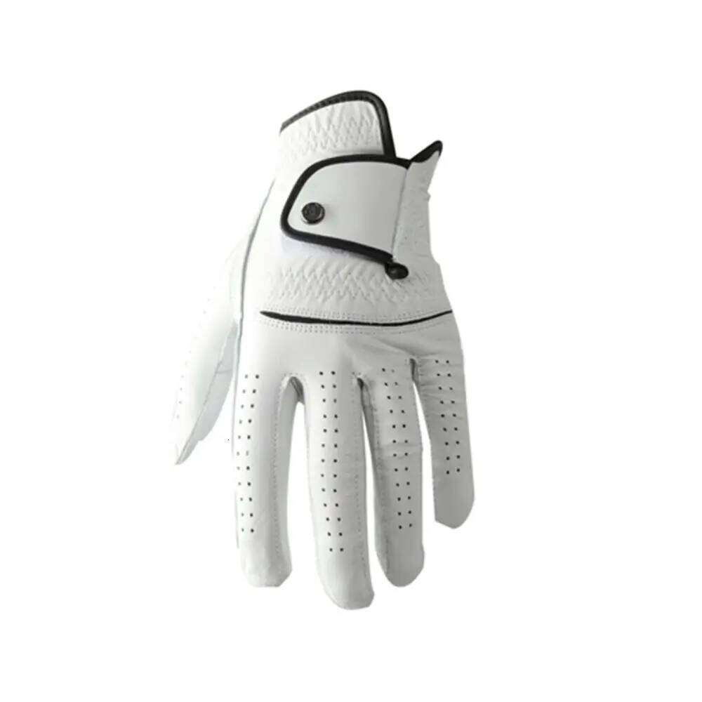 Sheepskin Men's Sports White Breathable Leather Golfing Glove Slip-Resistant Maximum Grip Golf Accessories Golfer XJ260202
