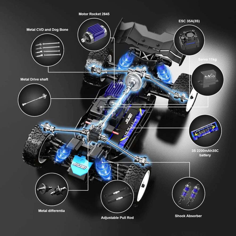 JIUSI WB12 PRO 1/12 Racing 80km/h Brushless 4WD High Speed 2.4G Remote Control Car Competitive Off-road Boys RC Toy Y260131
