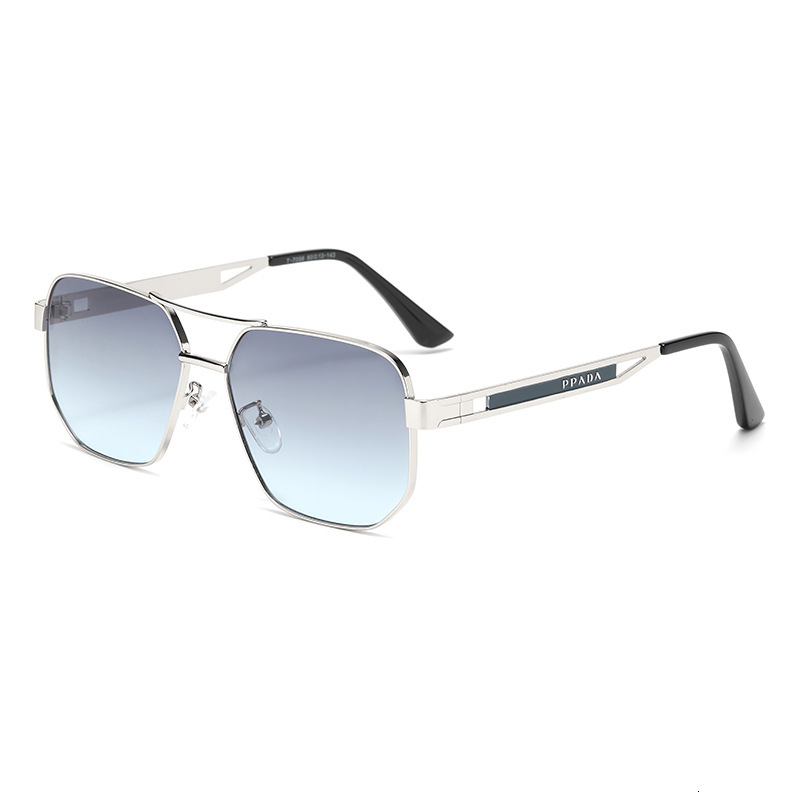New Men's Metal Square Frame Driving UV Protection Glasses Fashion Street Style Sunglasses for Women Trendy