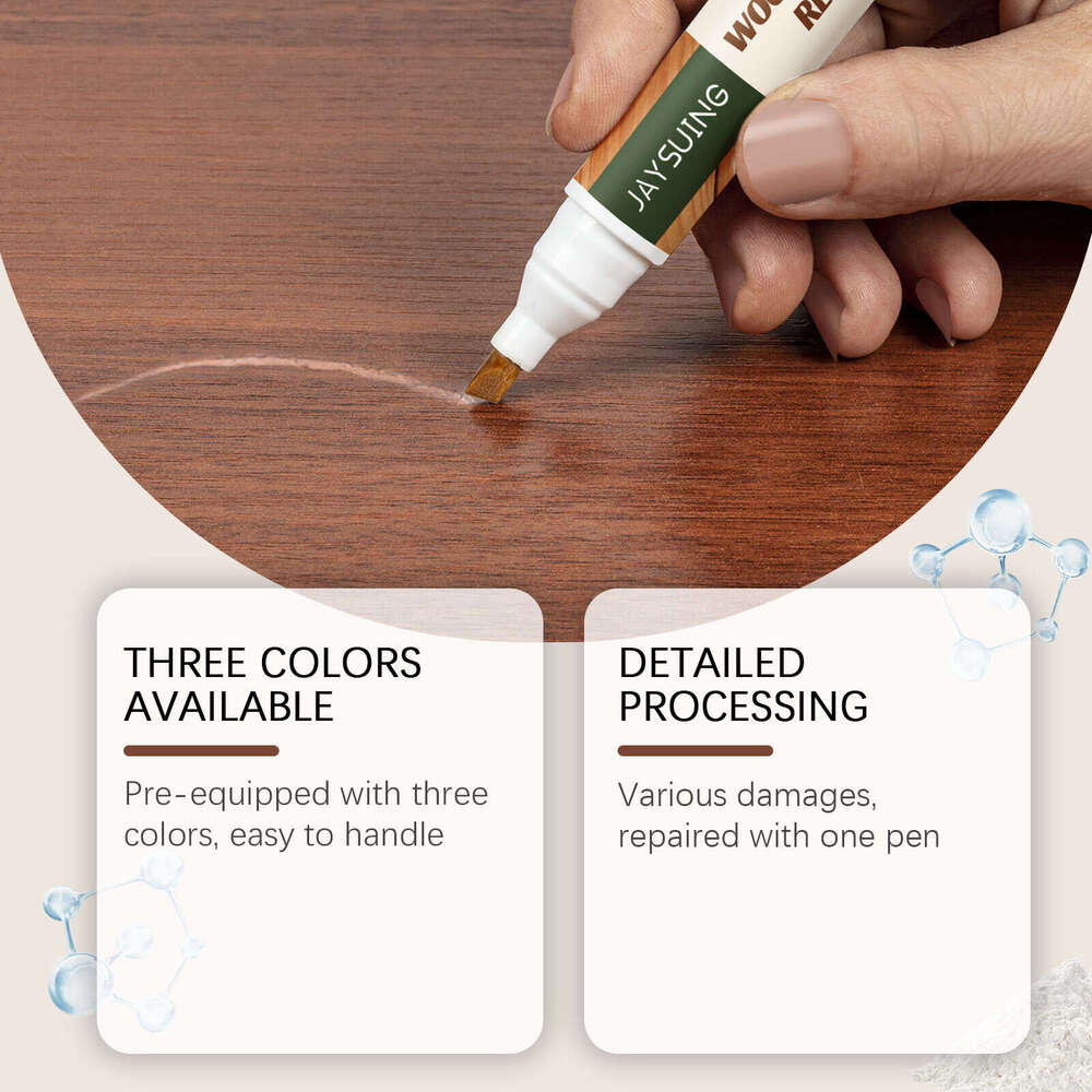 Wooden 3-Pack Wood Door Color Furniture Paint Floor Scratch Repair Pen S260202