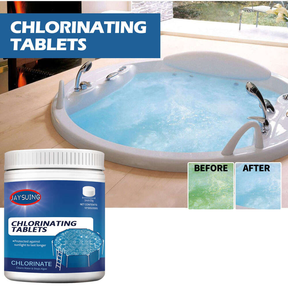 Jaysuing Multi-functional Instant Dissolving Cleaning Swimming Improves Pool Water Quality Effervescent Tablets S260202